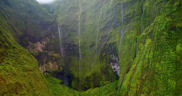 Hora Waialeale na havajském ostrově Kauai