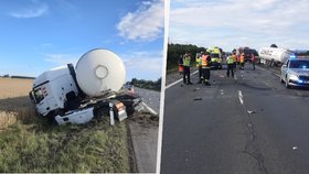 Vážná dopravní nehoda u Horní Moštěnice: Motorkář nepřežil střet s cisternou