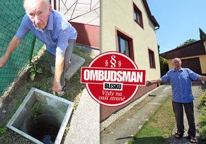 Panu Kuželovi začala po padesáti letech vadit kanalizační přípojka na jeho pozemku.