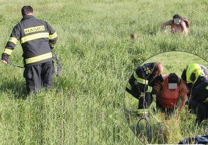 Žena na Sokolovsku uvízla při lovení »kešek« v rašeliništi, zachránili ji hasiči.