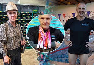 Libor Hracki (50) fárá už 34 let na dolech. Před pár lety začal plavat a vyhrává jeden závod za druhým.
