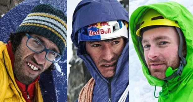 Trojice horolezců zemřela pod lavinou v Kanadě: Zleva Hansjörg Auer, David Lama a Jess Roskelley