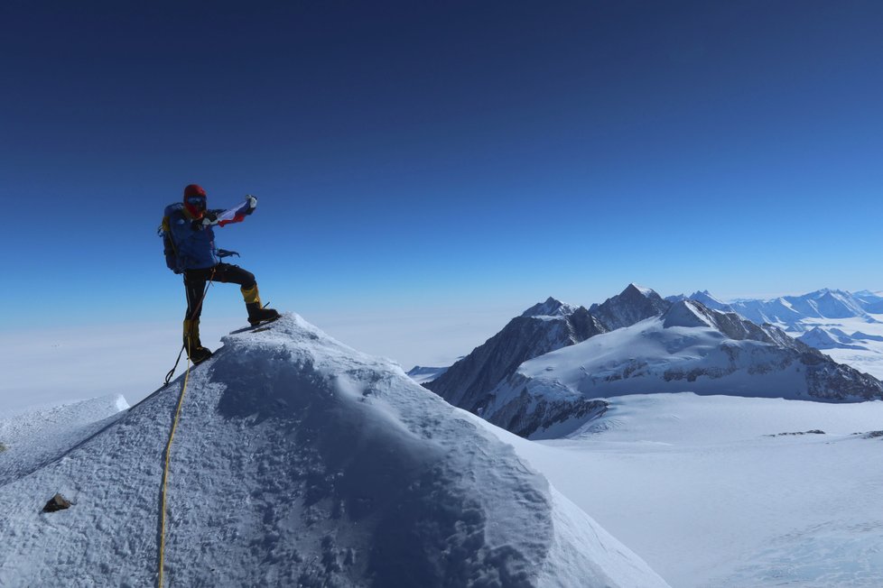 Takhle vypadá opravdové horolezecké štěstí. Ivo Grabmüller na nejvyšší hoře Severní Ameriky Denali (6190 m).