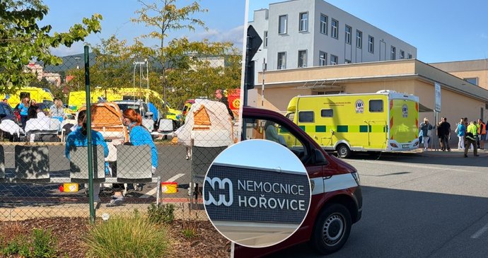 Evakuace hořovické nemocnice z důvodu nahlášení bomby