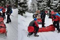 Lyžařka si v těžkém terénu Jizerských hor vykloubila koleno: Čím záchranářům usnadnila práci?