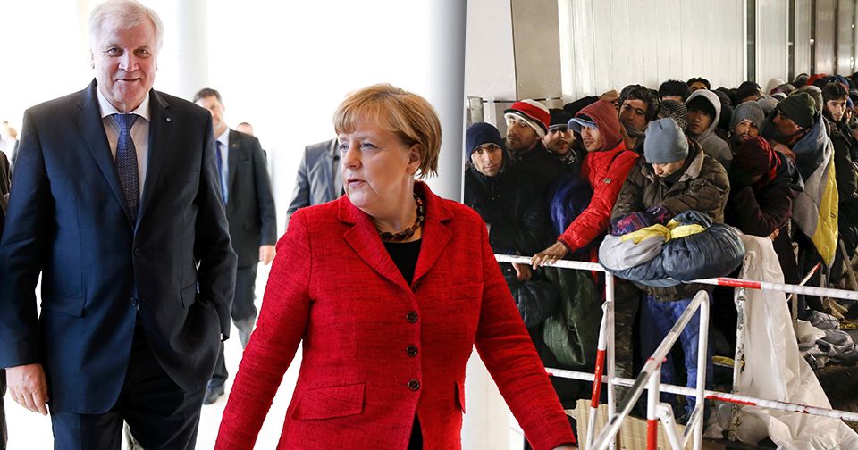 Bavorský premiér Horst Seehofer (vlevo spolu s kancléřkou Angelou Merkel) upozorňuje, že je třeba výrazně omezit příliv uprchlíků do Německa