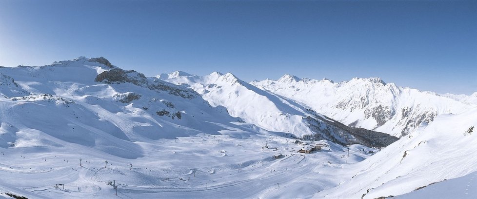 Panorama údolí v rakouském Ischglu