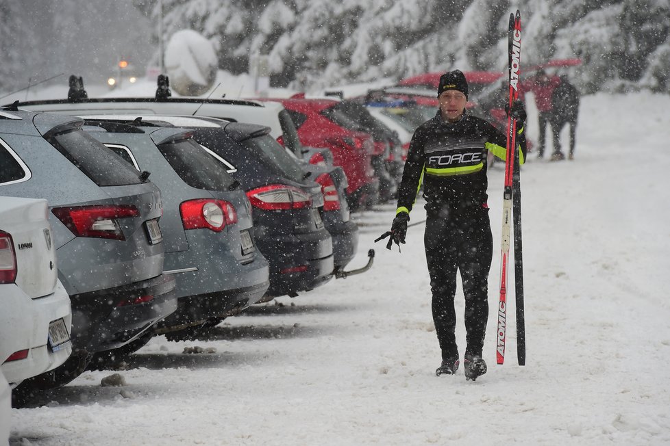 Na hory vyrazili především běžkaři (30. 1. 2021)