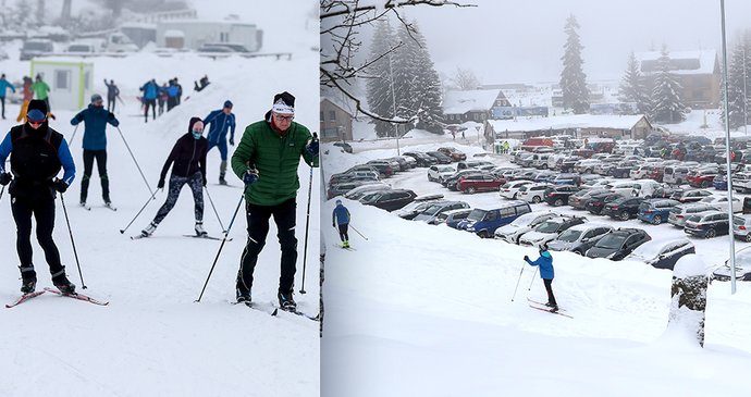 Češi na horách: Běžkaři vzali stopy útokem, nával nejen v Bedřichově (30.1.2021)
