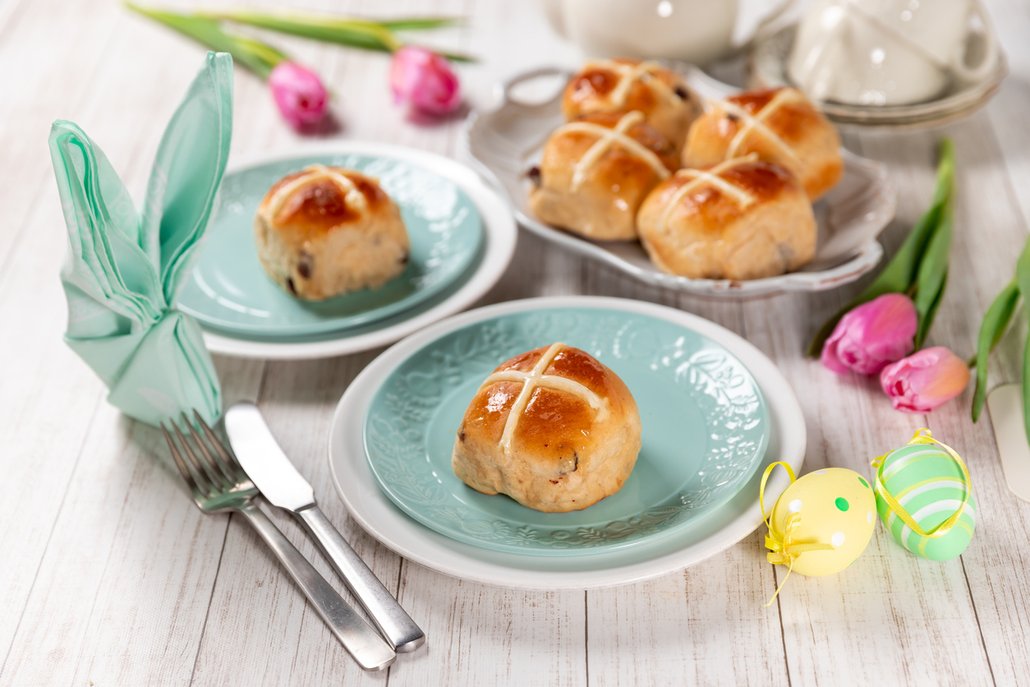 Anglické hot cross buns