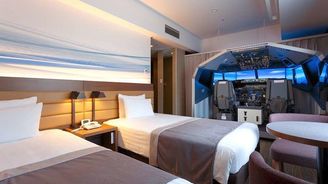 Hotel pro milovníky létání: Na pokoji můžete trénovat na simulátoru Boeingu 737 