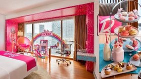 Růžová kam se podíváš: V Malajsii otevřeli Barbie hotel i se stylovou kavárnou