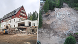 Tradiční šumavské sídlo se proměnilo v ruiny: Ministerstvo se s krásným hotelem Rixi nepáralo