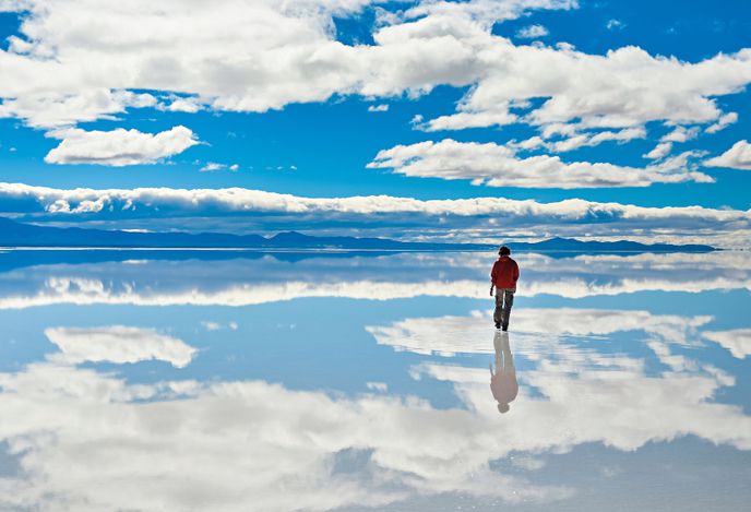 Salar de Uyuni v Bolívii, největší solná pláň světa