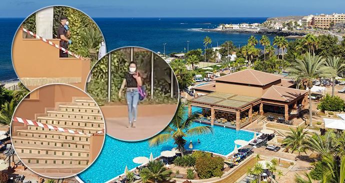 Češi v hotelu H10 Costa Adeje Palace na Tenerife skončili v karanténě (24. 2. 2020).