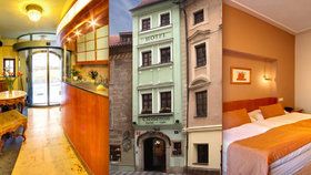 Nejužší hotel v Praze měří 3,28 metru. Turisté si budovu sami přeměřují, aby se o její šířce přesvědčili.