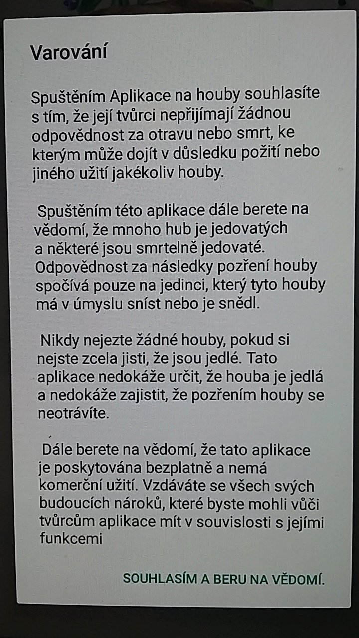 Ovšem ani samotná aplikace uživatele „nepustí“ přes varování o tom, aby se na ni lidé přehnaně nespoléhali.