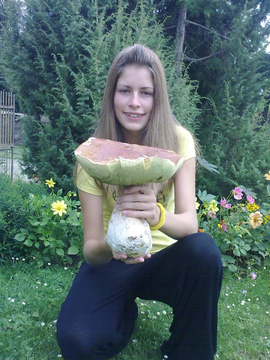 Obří hřib, který má 1,3 kg, našla Kateřina Kaňáková na Tachovsku
