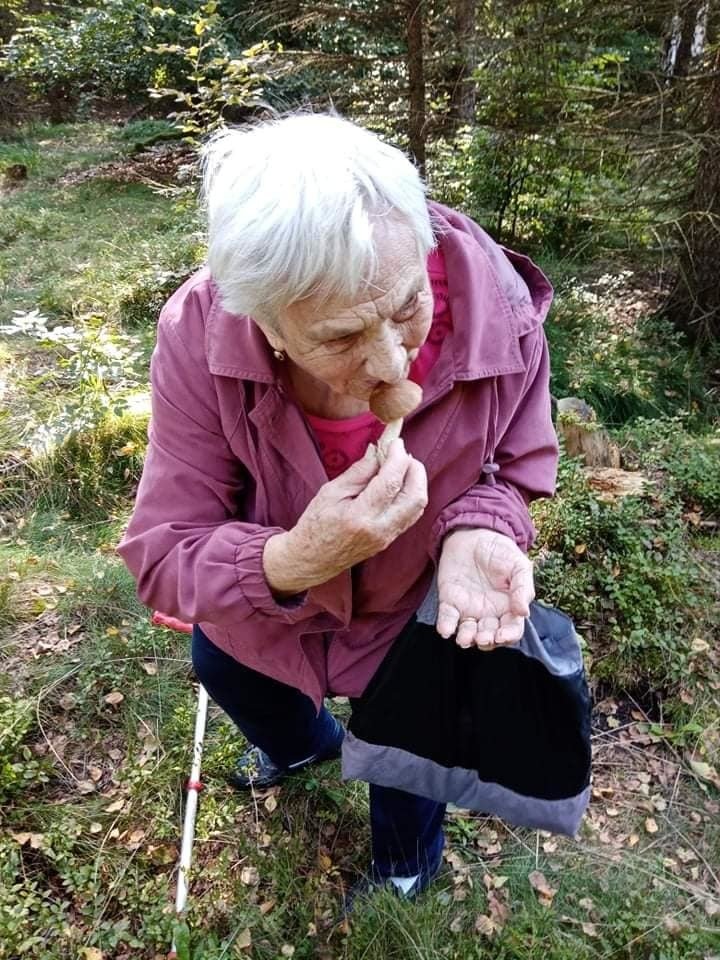 Alena vzala svou maminku Věru Lokšanovou (95) na houby. Její momentky z lesa dojaly ostatní houbaře.