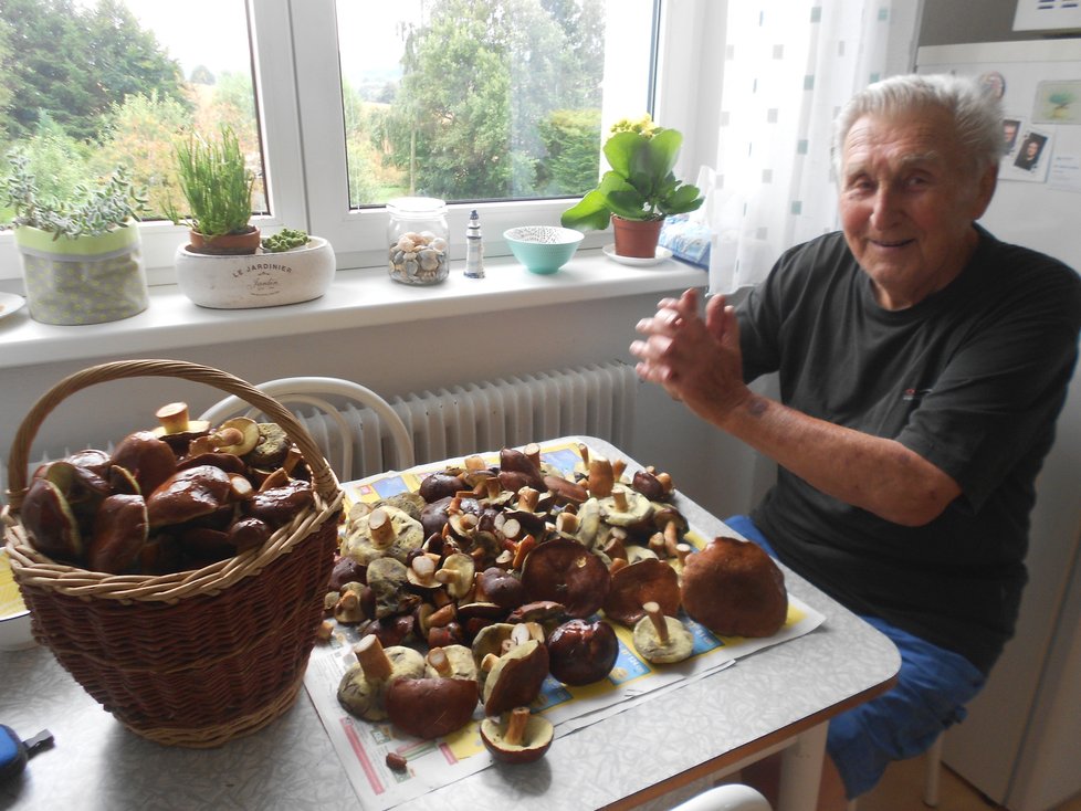 Fotografii úlovků nasbíraných kolem Větrného Jeníkova Blesku zaslala čtenářka Božena