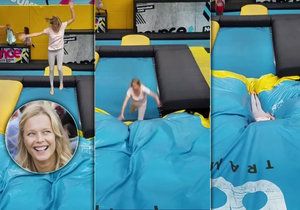 Helena Houdová se rozplácla na trampolíně.