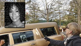 Fanoušci házeli na vůz převážející tělo Whitney Houston květiny