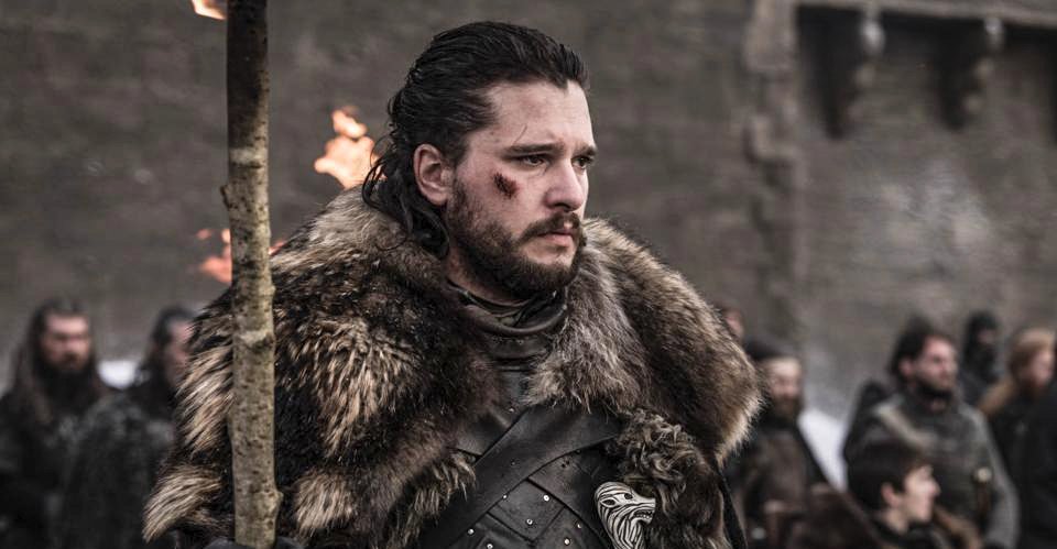 Jon Snow/Aegon Targaryen ve čtvrtém dílu 8. řady Hry o trůny