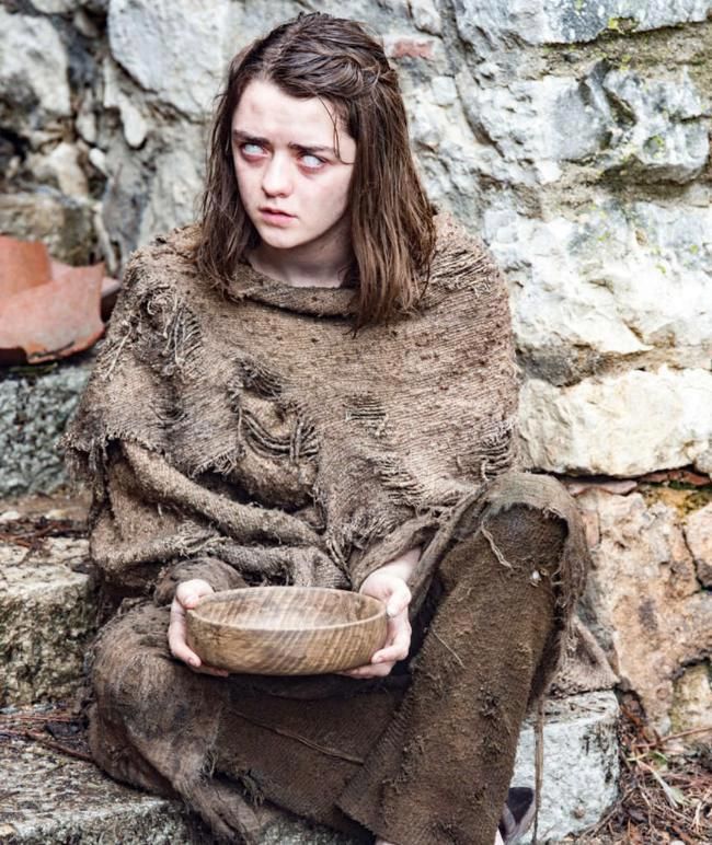 Maisie Williams jako Arya Stark v seriálu Hra o trůny