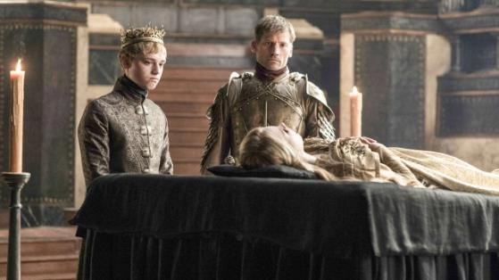 Hra o trůny: Postavy Tommen Baratheon a Jaime Lannister.