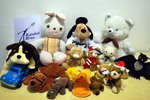 Tyto hračky celebrit můžou v dobročinné aukci pomoci znevýhodněným dětem. Většinu věnovala Iva Bittová, psa s kytarou poskytl Roman Vojtek.