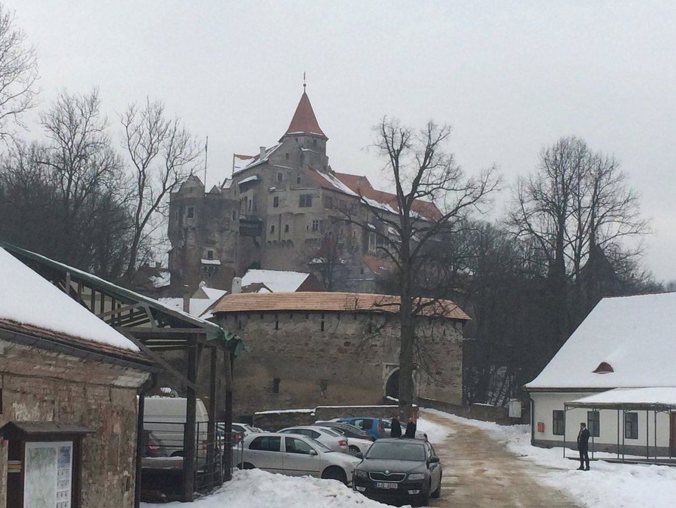 Hrad Pernštejn - zimní foto