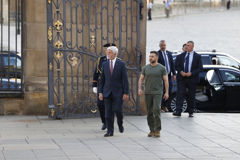 Volodymyr Zelenskyj přijel na Hrad (6. 7. 2023).