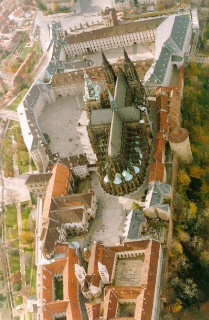 Pražský hrad, letecký snímek