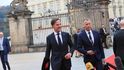 Nizozemský premiér Mark Rutte na nádvoří Pražského hradu