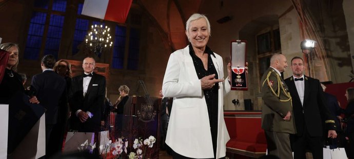 Předávání státních vyznamenání na Hradě: Tenistka Martina Navrátilová  (28.10.2025)