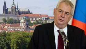 Pražský hrad a prezident Miloš Zeman