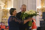 Ples na Hradě 2017: Prezident Miloš Zeman s chotí Ivanou