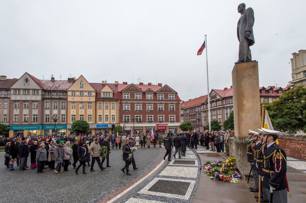 V Hradci Králové na Masarykově náměstí se konaly 28. října 2018 oslavy 100 let od založení republiky