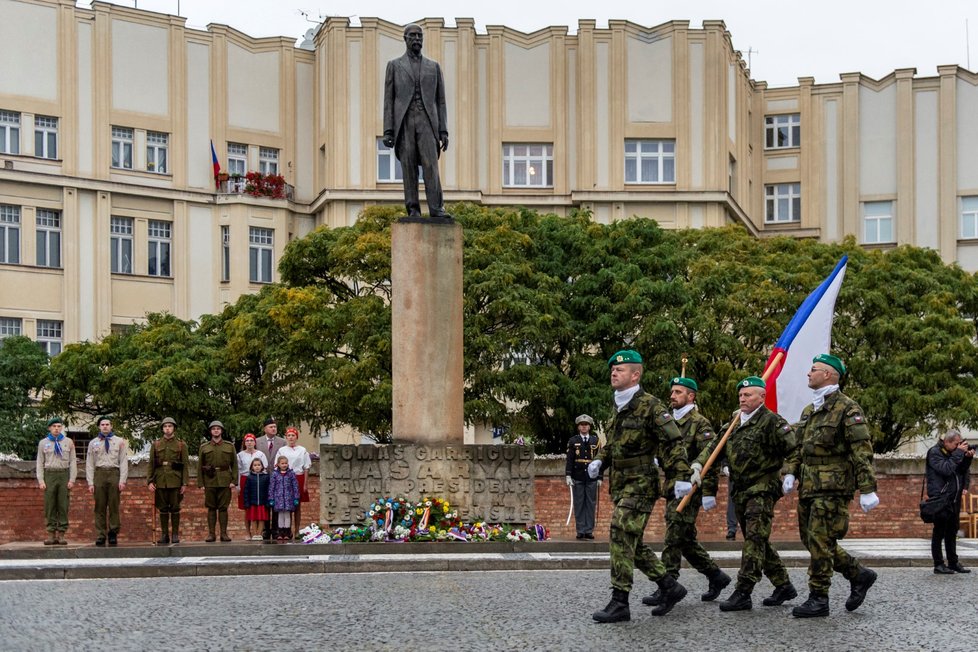 V Hradci Králové na Masarykově náměstí se konaly 28. října 2018 oslavy 100 let od založení republiky