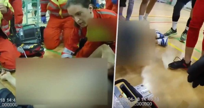 Záchrana života ve sportovní hale v Hradci Králové