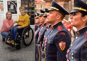 Jarda (14) bojuje s těžkou obrnou: Na nový vozíček se mu složila i pražská Hradní stráž