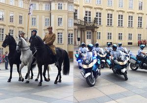 Přehlídka na Pražském hradě při příležitosti 100 let od ceremoniálu legionářů ve francouzském Darney