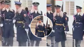 "Trapas" Hradní stráže při inauguraci nového prezidenta