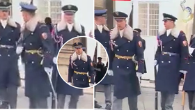 "Trapas" Hradní stráže při inauguraci nového prezidenta