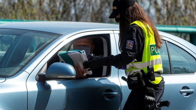 Policejní kontrola na hranicích s Německem