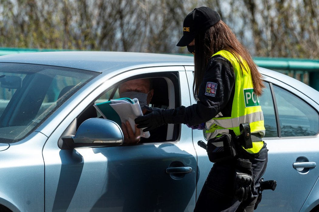 Policejní kontrola na hranicích s Německem