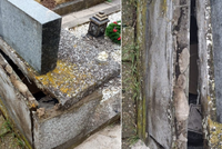 Vandal vtrhnul do márnice v Číbuzi: Z uren vysypal popel zesnulých