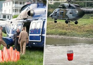 Při hašení požáru v NP České Švýcarsko se využívá bambi vak.