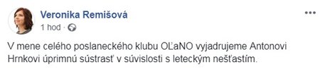 Soustrast s hrozivou ztrátou poslance Antona Hrnko vyjádřila i členka vlády