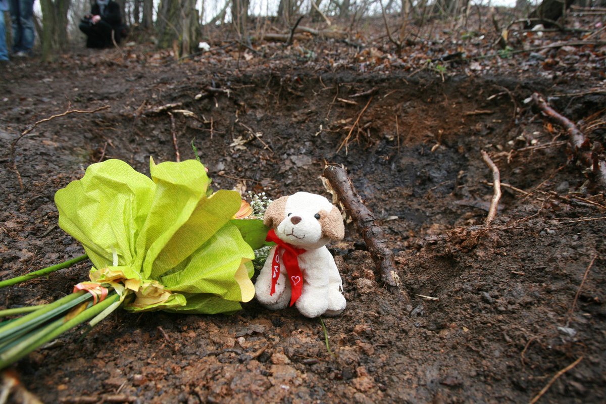 Na místo, kam pachatel v Troji Aničku zakopal, přinesli lidé květiny a hračky.